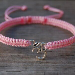 Om Bracelet,Yoga Bracelet,Shamballa Om Pray Bracelet,Good Luck Bracelet